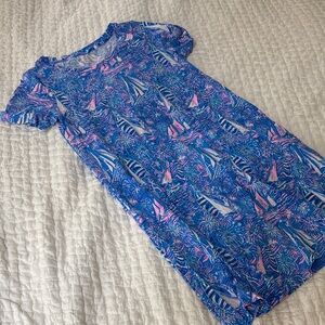 Lilly Pulitzer Blue and Pink Patterned Dress